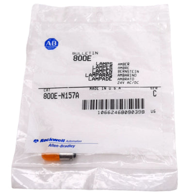 New Allen-Bradley 800E-N157A Replacement Pushbutton Amber LED Light, 24VAC/DC