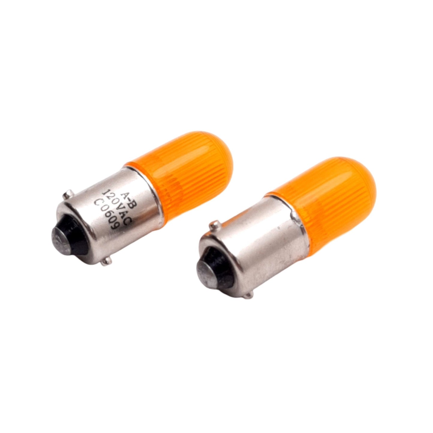 Used Lot of 2 Allen-Bradley 800T-N320A Replacement Pushbutton Amber LED Light, 120VAC