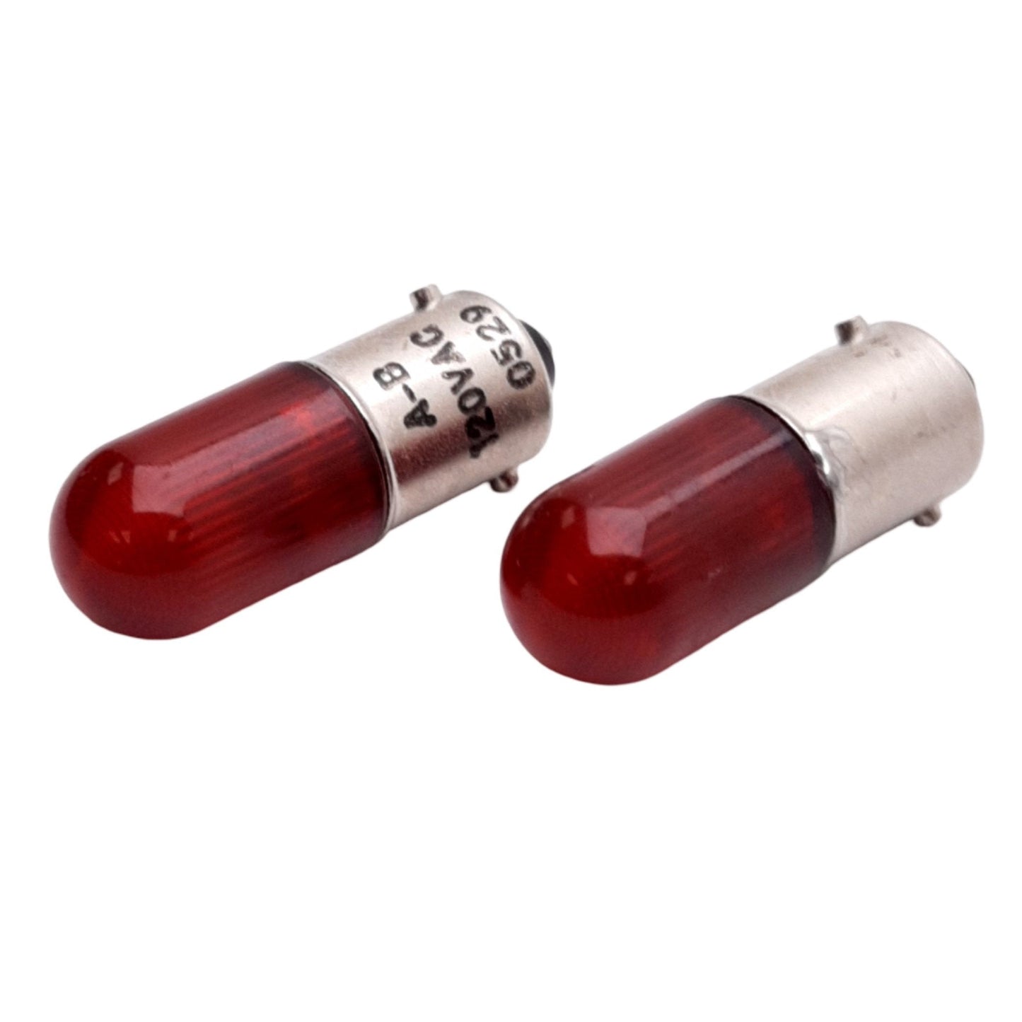 Used Lot of 2 Allen-Bradley 800T-N320R Replacement Pushbutton Red LED Light, 120VAC