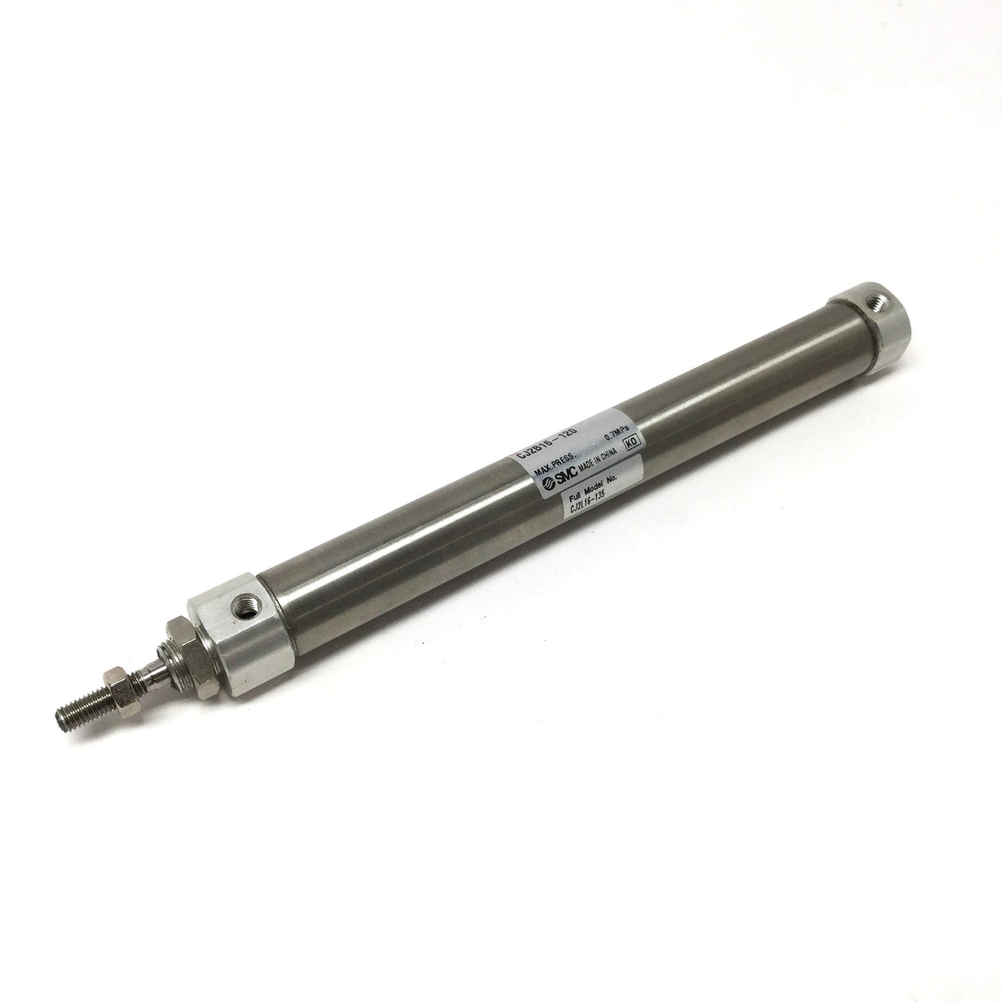 Used SMC CJ2B16-120 Double-Acting Air Cylinder Ø16mm Bore, 120mm Stroke, 0.7MPa