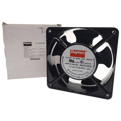 New Dayton 4WT46 Axial Fan, 115VAC 0.24-0.26A, 115cfm, 2700/3100RPM, 20/22W