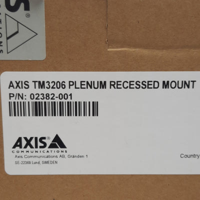 New Axis 02382-001 TM3206 Recessed Mount For Camera, Ceiling Mountable ø168mm Cutout