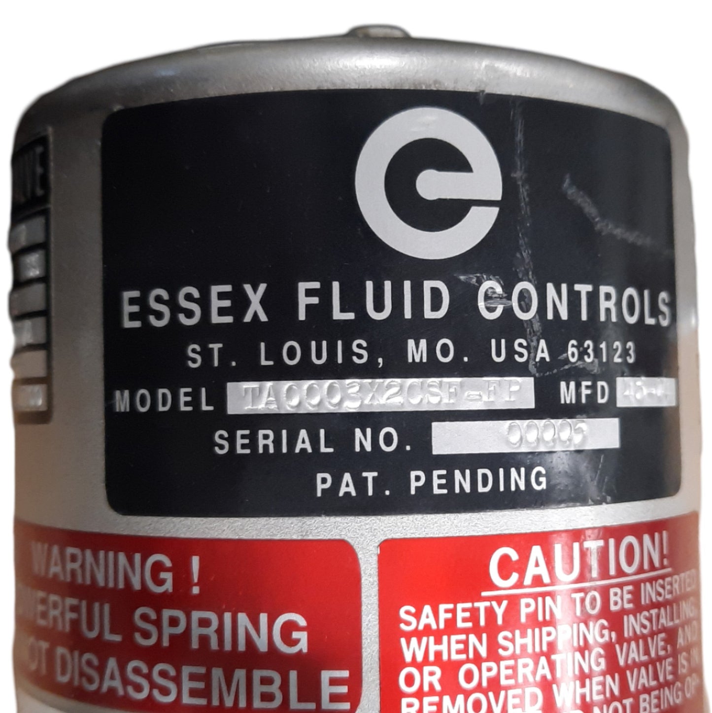 Used Essex Controls TA0003X2CSF-FP Fire Safe Valve, 165°F, 2in Valve, 2in Sanitary
