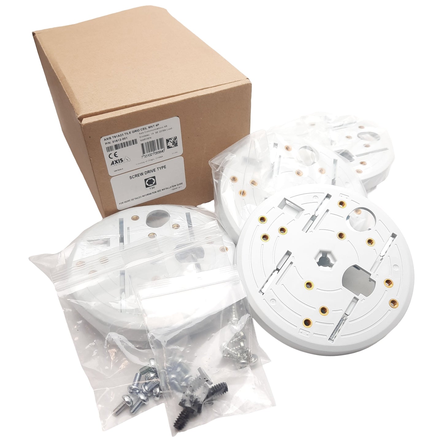 New Lot of 4 Axis 01612-001 T91A23 Tile Grid Ceiling Mount, ø111.5mm x 23.5mm