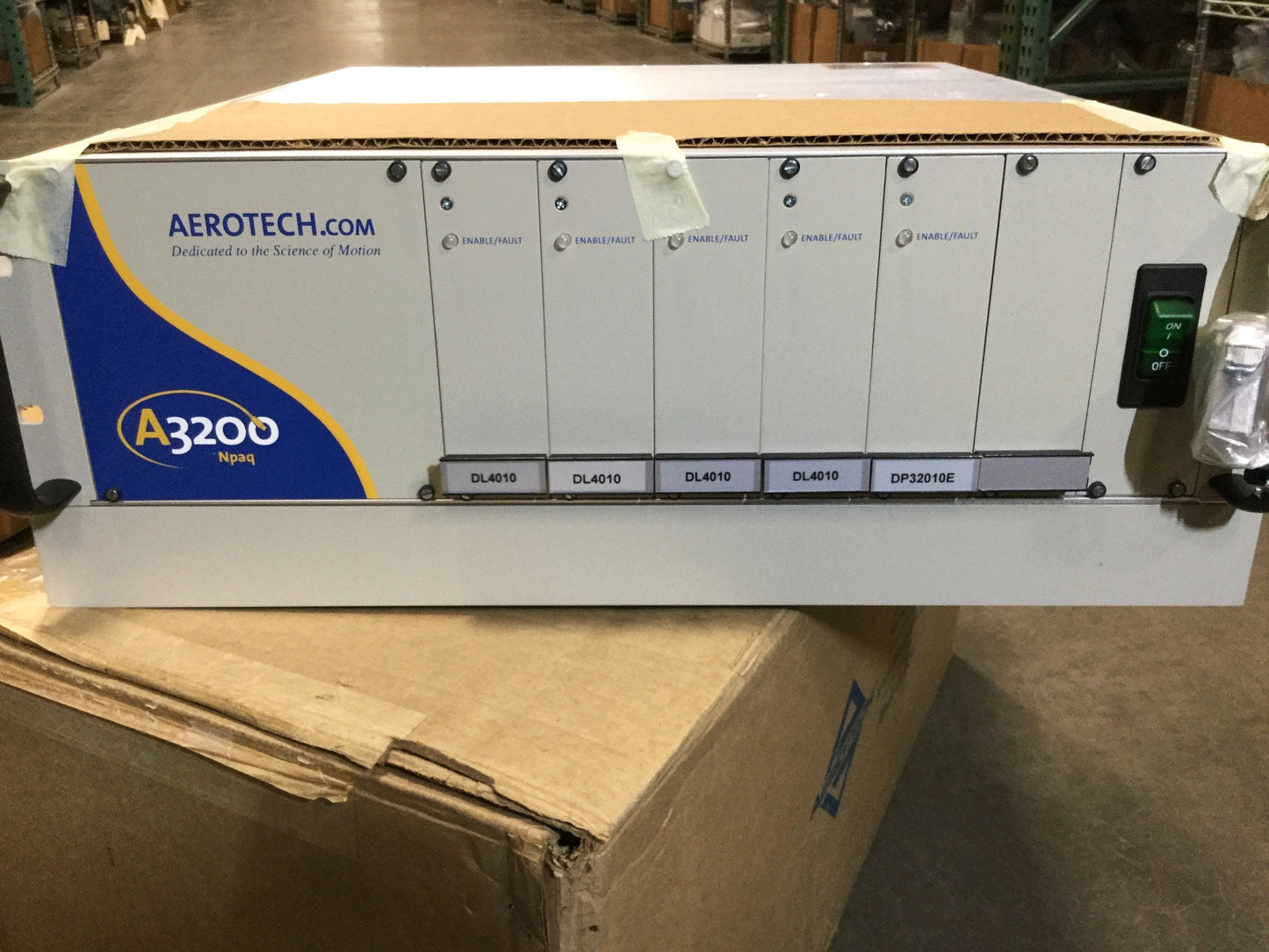 New – Open box Aerotech A3200 Npaq-B-20B-30B 6-Axis Controller 3U Rack Mount w/5x Drives 230VAC