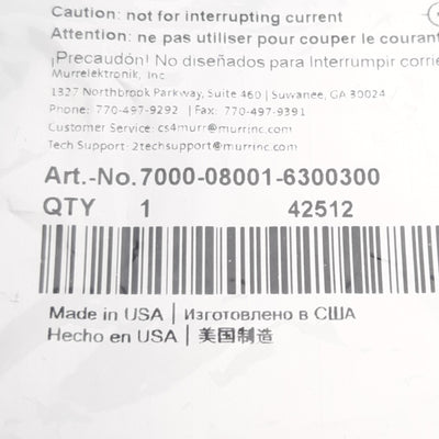 New Lot of 2 Murrelektronik 7000-08001-6300300 Cordset M8 3-Pin Male to Leads, 3m