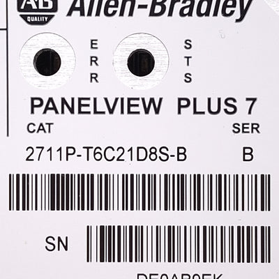 Used Allen Bradley 2711P-T6C21D8S-B Ser. B PanelView Plus 7 HMI Touch Screen 5.7in