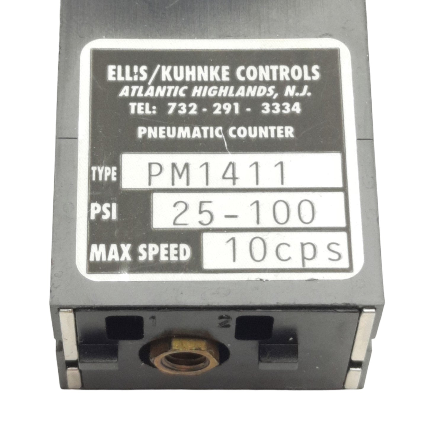 Used Ellis/Kuhnke Controls PM1411 Pneumatic Counter, Range: 25-100psi, Speed: 10cps