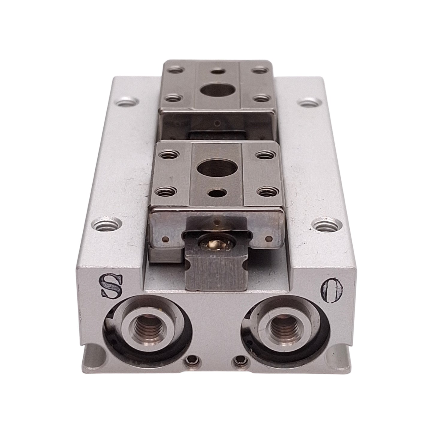 Used SMC MHF2-12D1 Parallel Gripper, ø12mm Bore, 24mm Stroke, 48N Force, M5x0.8 Ports