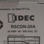 Used IDEC RSCDN-20A Solid-State Relay, 4-32VDC In, 48-600VAC 20A, SPST-NO, DIN Rail