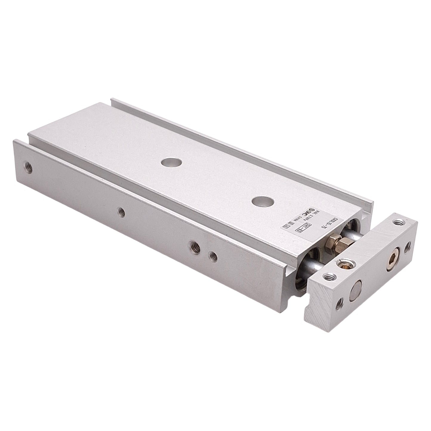 Used SMC CXSL15-75 Guided Cylinder, ø15mm Bore, 75mm Stroke, 0.7MPa, M5x0.8 Ports