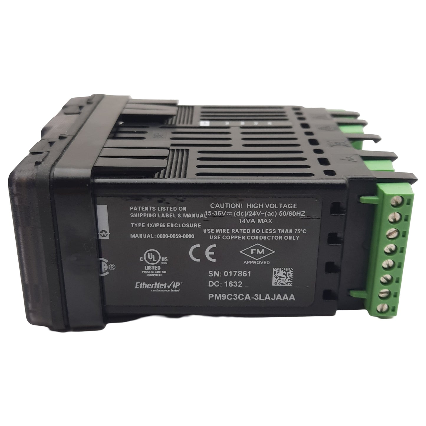 Used Watlow PM9C3CA-3LAJAAA EZ-Zone Universal PID Controller, 24VAC/15-36VDC, 1/8 DIN