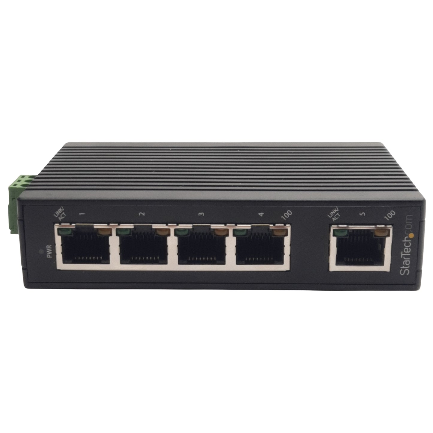 Used StarTech IES5102 Industrial Ethernet Switch, 5-Port, RJ45, 12-48VDC In 12VDC Out