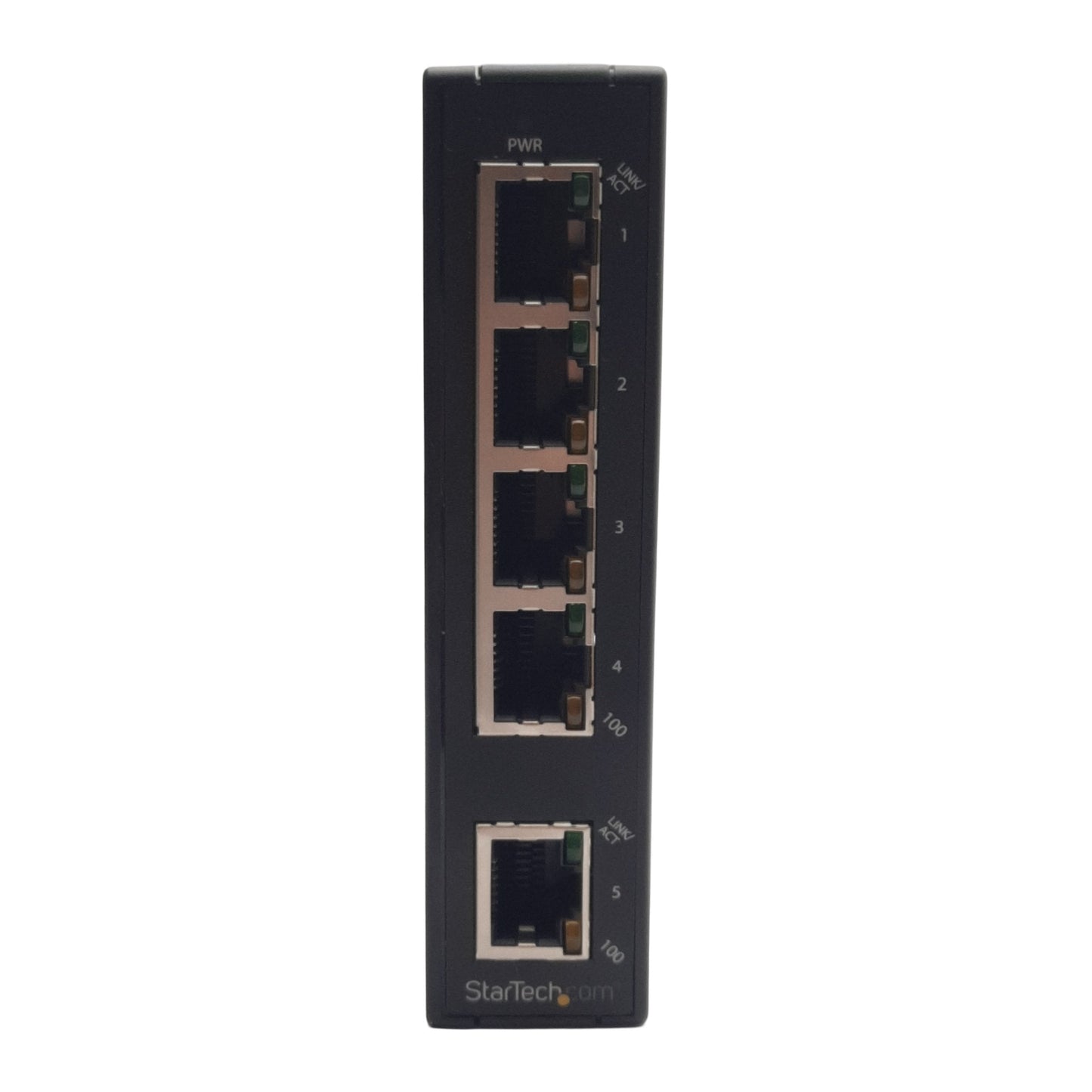 Used StarTech IES5102 Industrial Ethernet Switch, 5-Port, RJ45, 12-48VDC In 12VDC Out