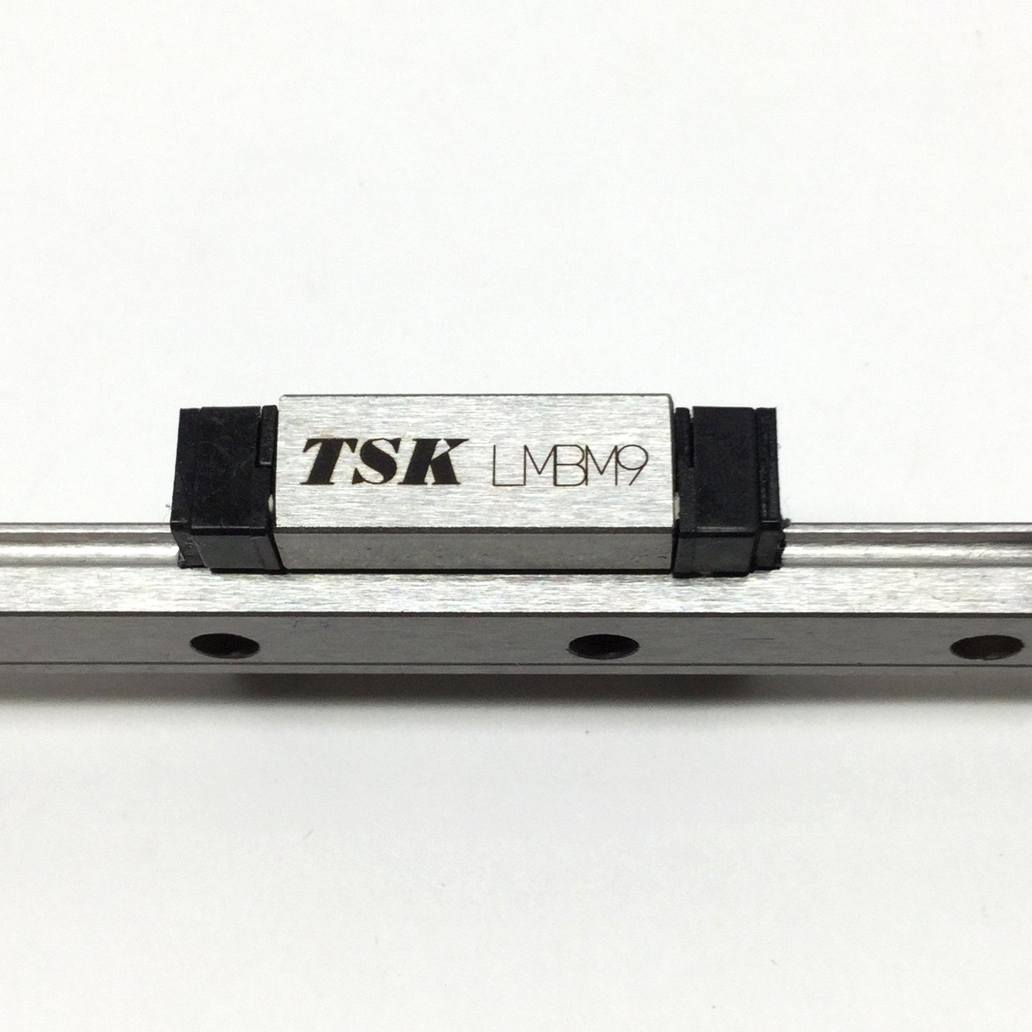 Used TSK LMBM9 Mini Runner Block Linear Ball Bearing Carriage on 175mm Guide Rail