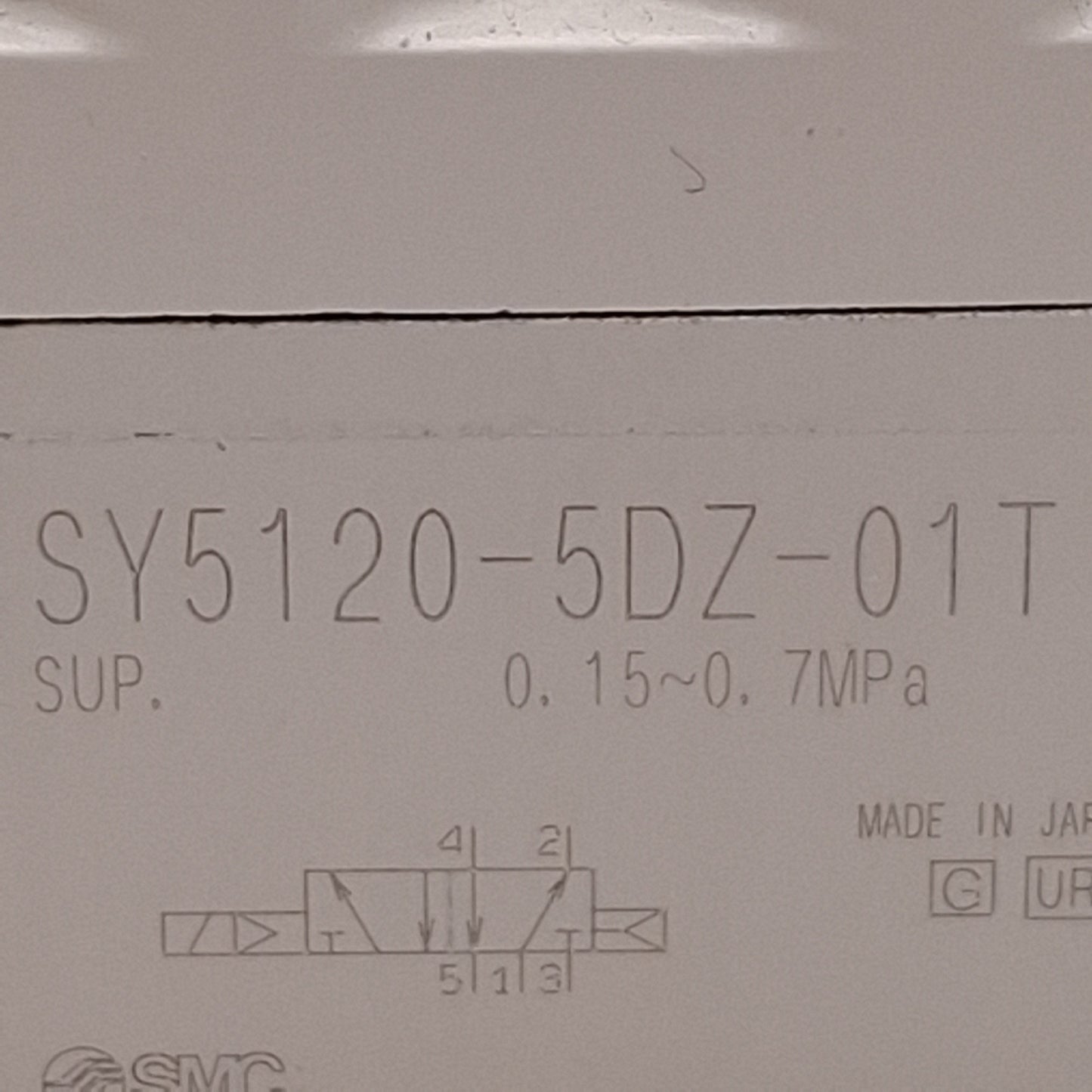 Used SMC SY5120-5DZ-01T Solenoid Valve 2-Position Single, 0.7MPa, 1/8NPTF, 24VDC Coil