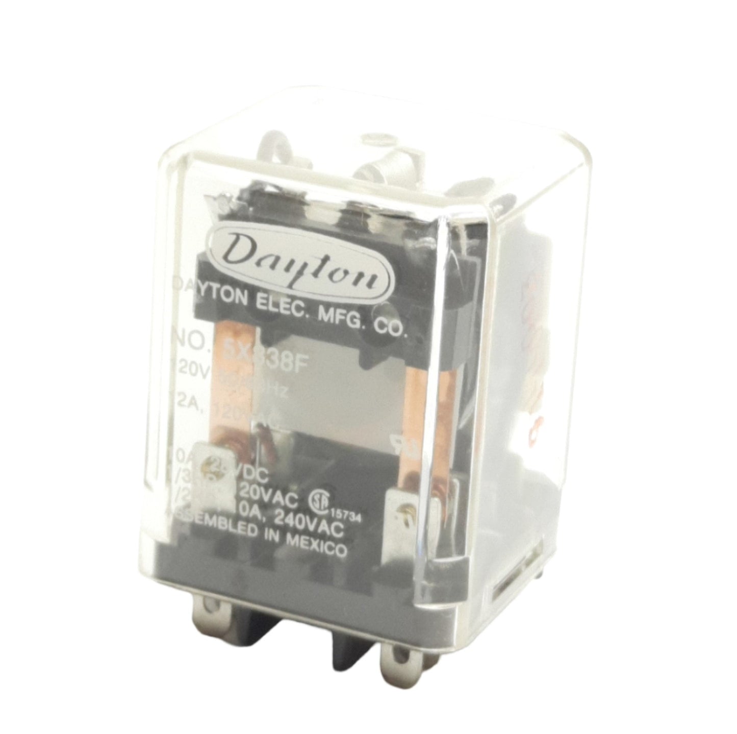 Used Lot of 2 Dayton 5X838F General Purpose Relay, 10A 240VAC/28VDC DPDT, 120VAC Coil