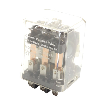 Used Dayton 5X841F General Purpose Relay 240VAC/28VDC 10A 3PDT, 120VAC Coil