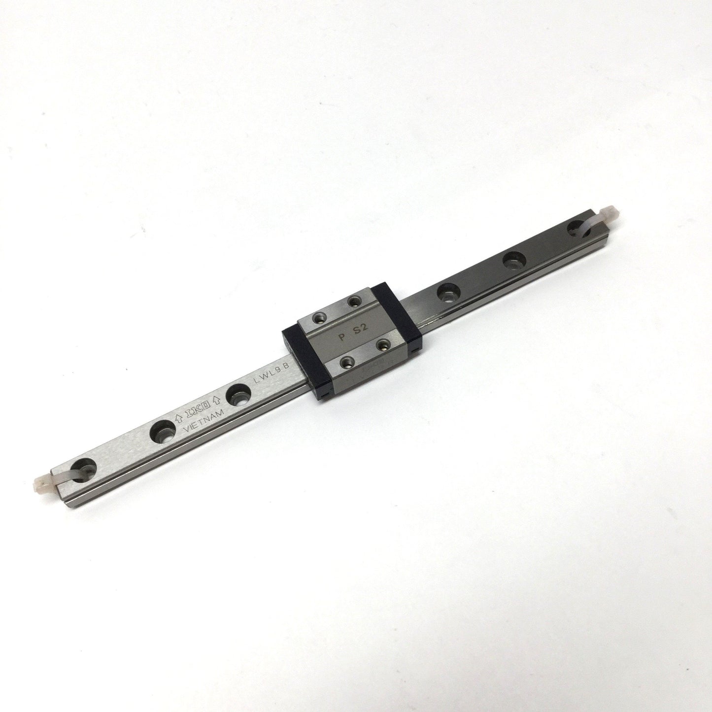 Used IKO LWL9B Linear Ball Bearing Carriage Slide on 155mm Guide Rail, 9mm Wide