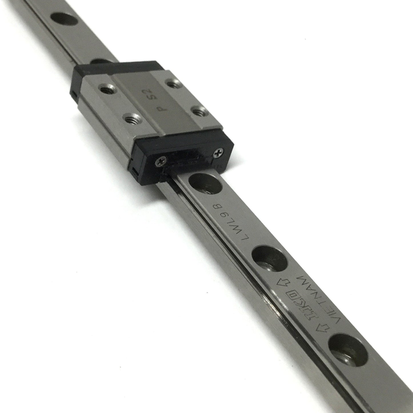 Used IKO LWL9B Linear Ball Bearing Carriage Slide on 155mm Guide Rail, 9mm Wide