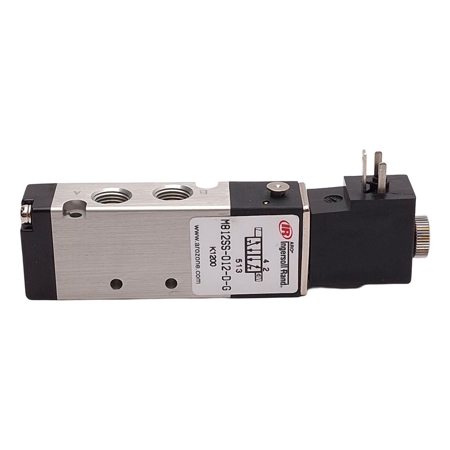 New Ingersoll Rand M812SS-012-D-G Solenoid Valve, 2-Position, 1/8NPTF, 12VDC Coil