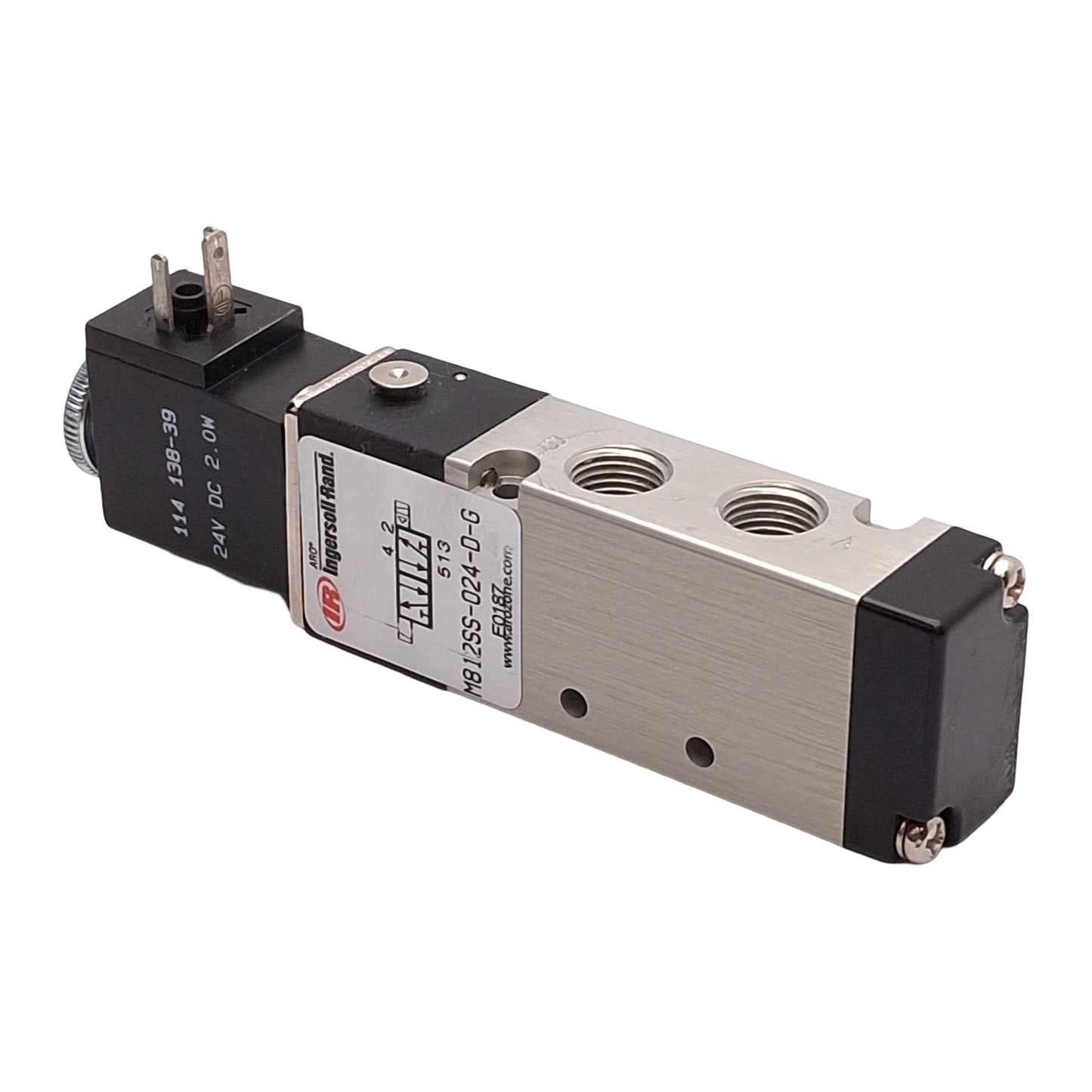 Used Ingersoll Rand M812SS-024-D-G Solenoid Valve 2-Position, 1/8NPTF, 24VDC Coil