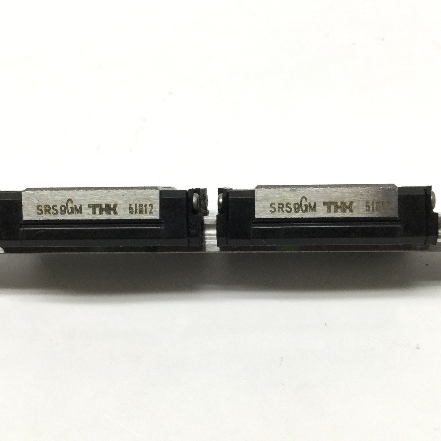 Used THK SRS9GM Linear Ball Bearing Slide Carriage Blocks (x2) on 295mm Guide Rail