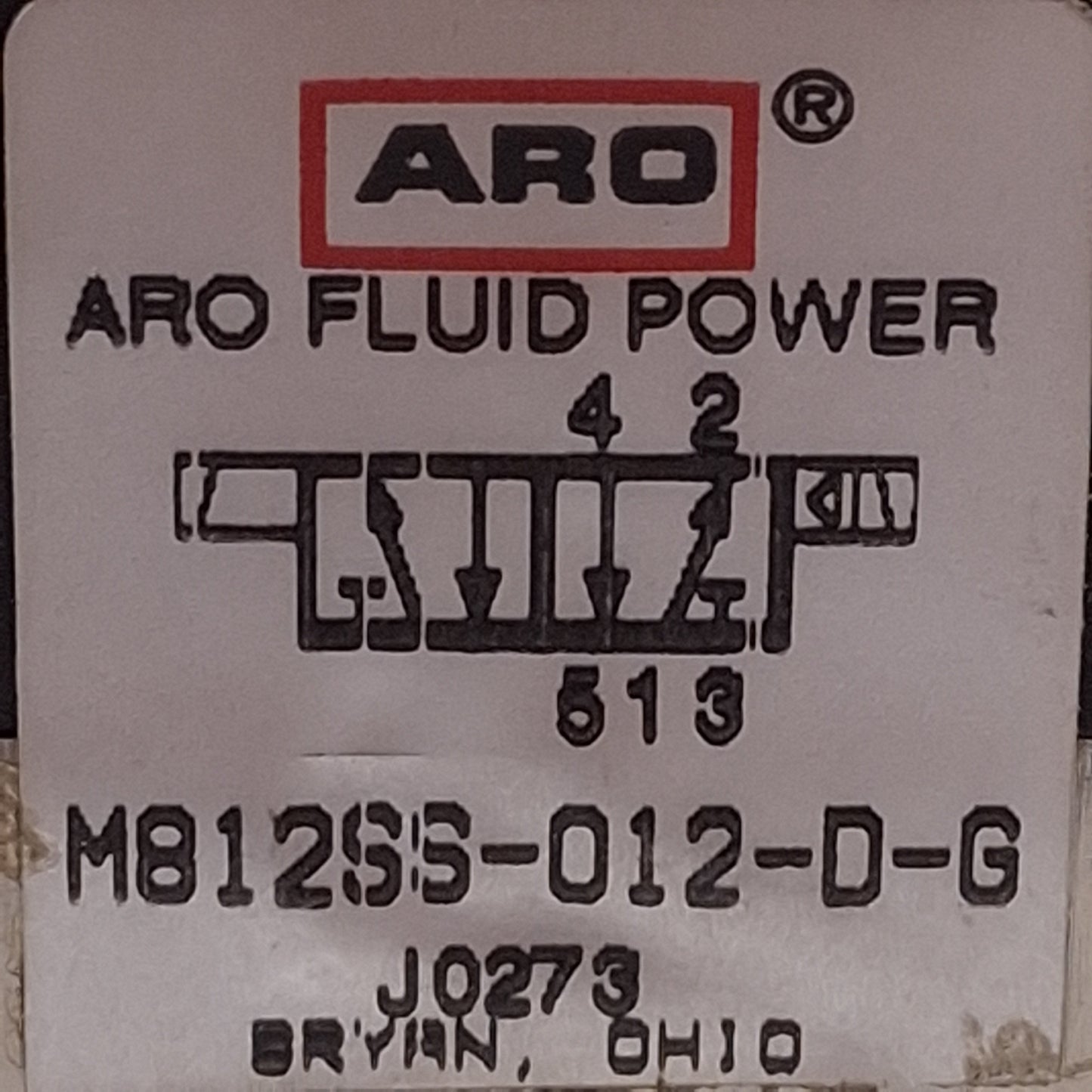 Used Ingersoll Rand M812SS-012-D-G Solenoid Valve 2-Position, 1/8NPTF, 12VDC Coil