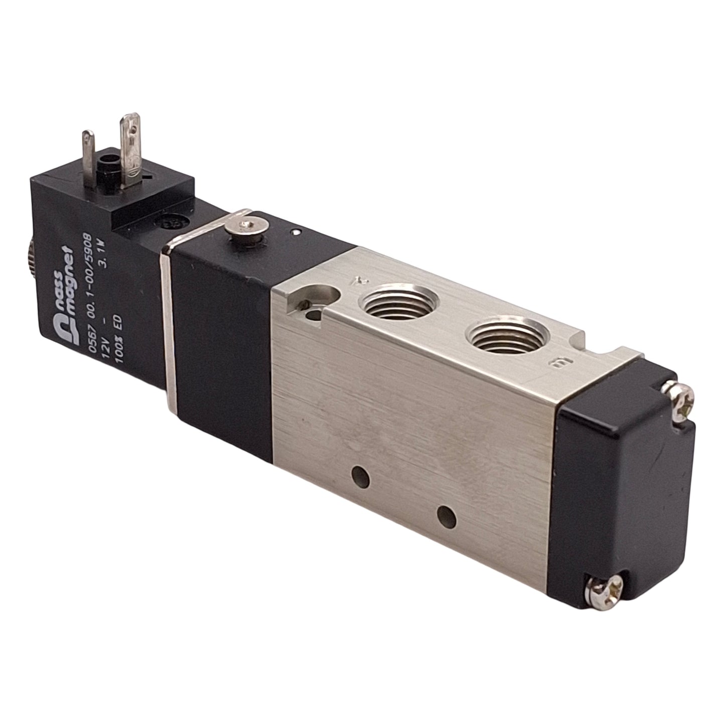 Used Ingersoll Rand M812SS-012-D-G Solenoid Valve 2-Position, 1/8NPTF, 12VDC Coil