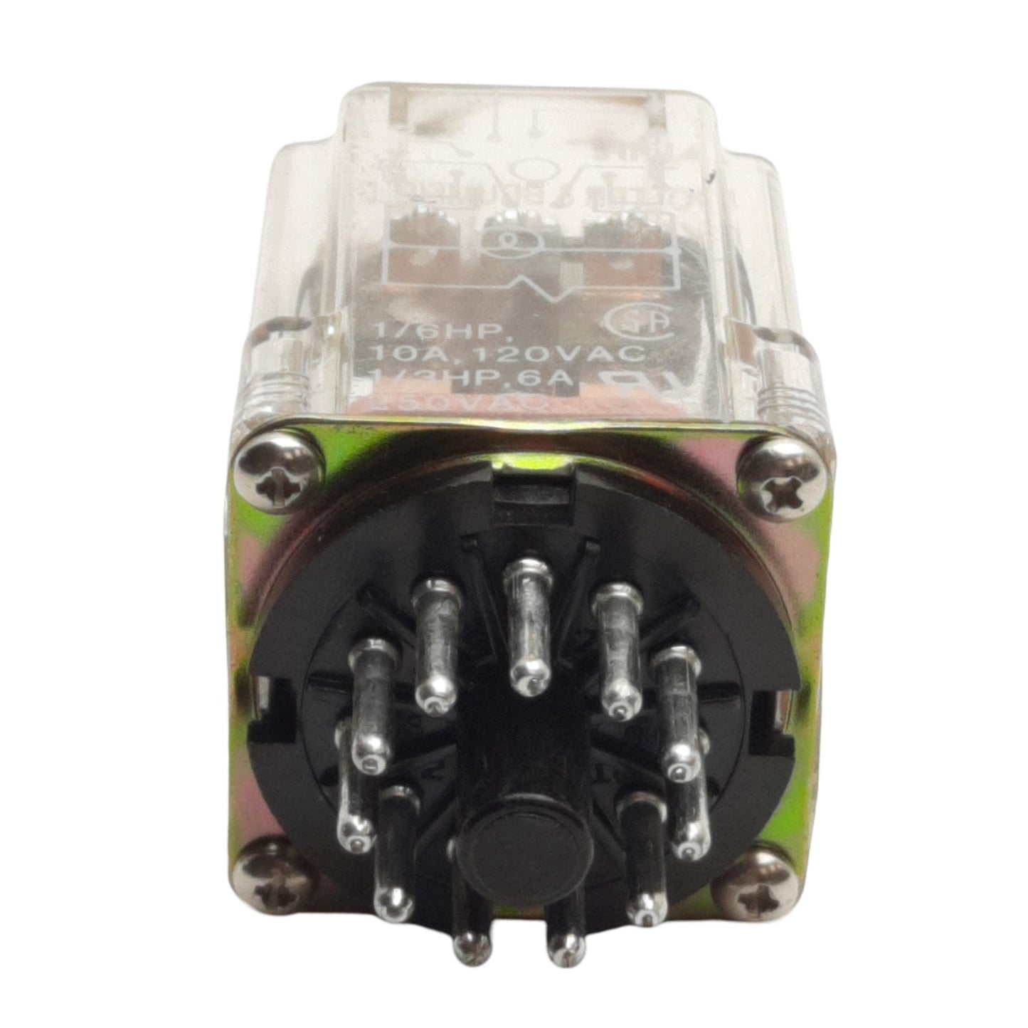 Used Potter & Brumfield KRP14AN General Purpose Relay, 250VAC 6A 3PDT-CO, 120VAC Coil