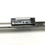 Used Rexroth R044279401 Mini Block Linear Guide Ball Bearing Carriage on 625mm Rail