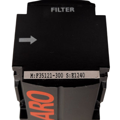 Used ARO F35121-300 Pneumatic Oil Filter, NPT 1/4 inch Inlet/Outlet, 150psi, 0.3µm