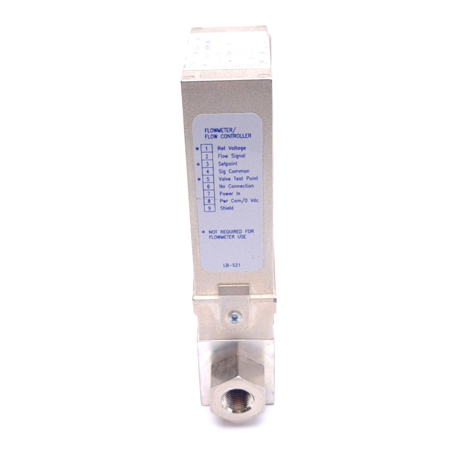 Used Parker 2201AAAVD1AM Mass Flow Controller, 500 SCCM, 0-5VDC, 1/8 NPT, 200psig Max
