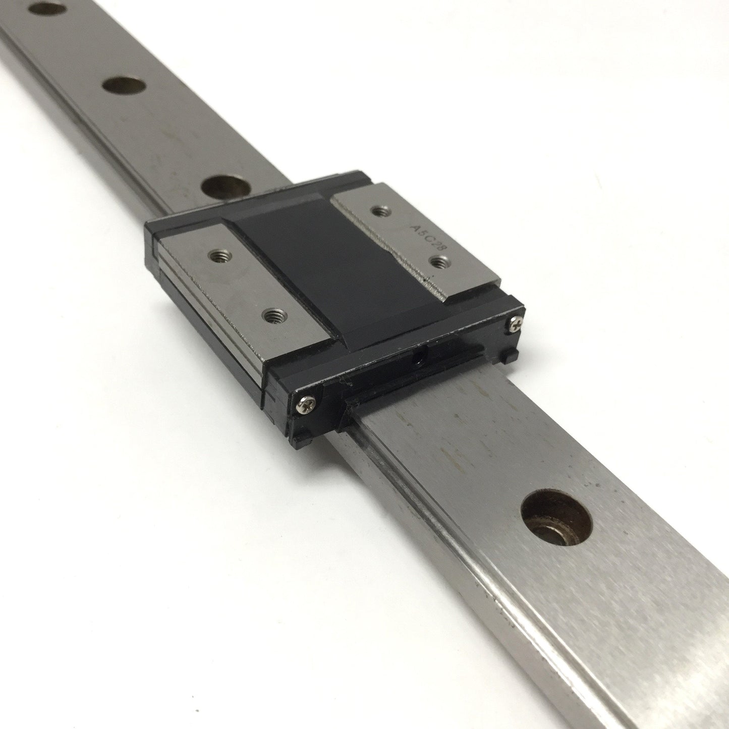 Used THK RSR12WZM Linear Motion Ball Bearing Slide Carriage on 390mm Guide Rail