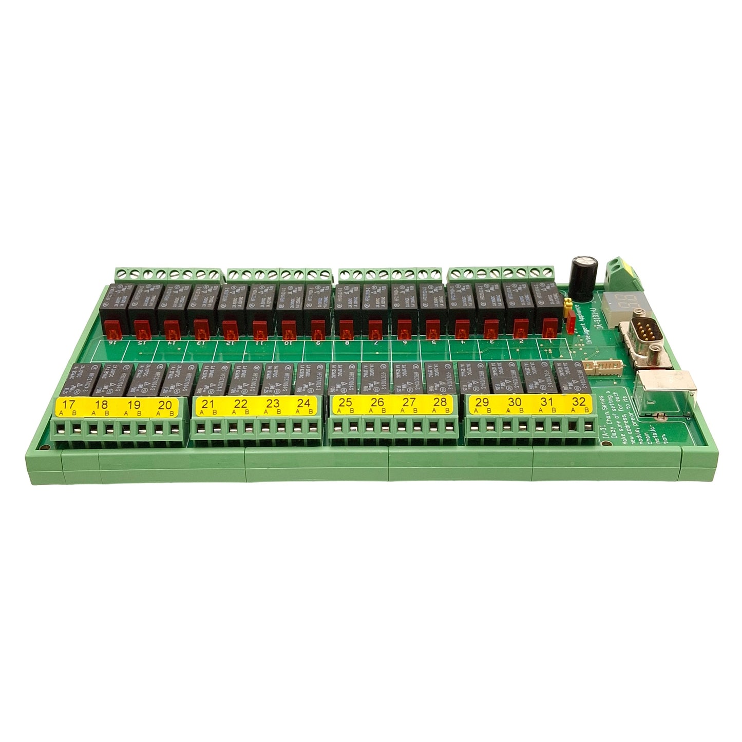 Used Intelligent Appliance IA-3131-U Relay Controller Board, 32-Ch, RS-232, 24VDC