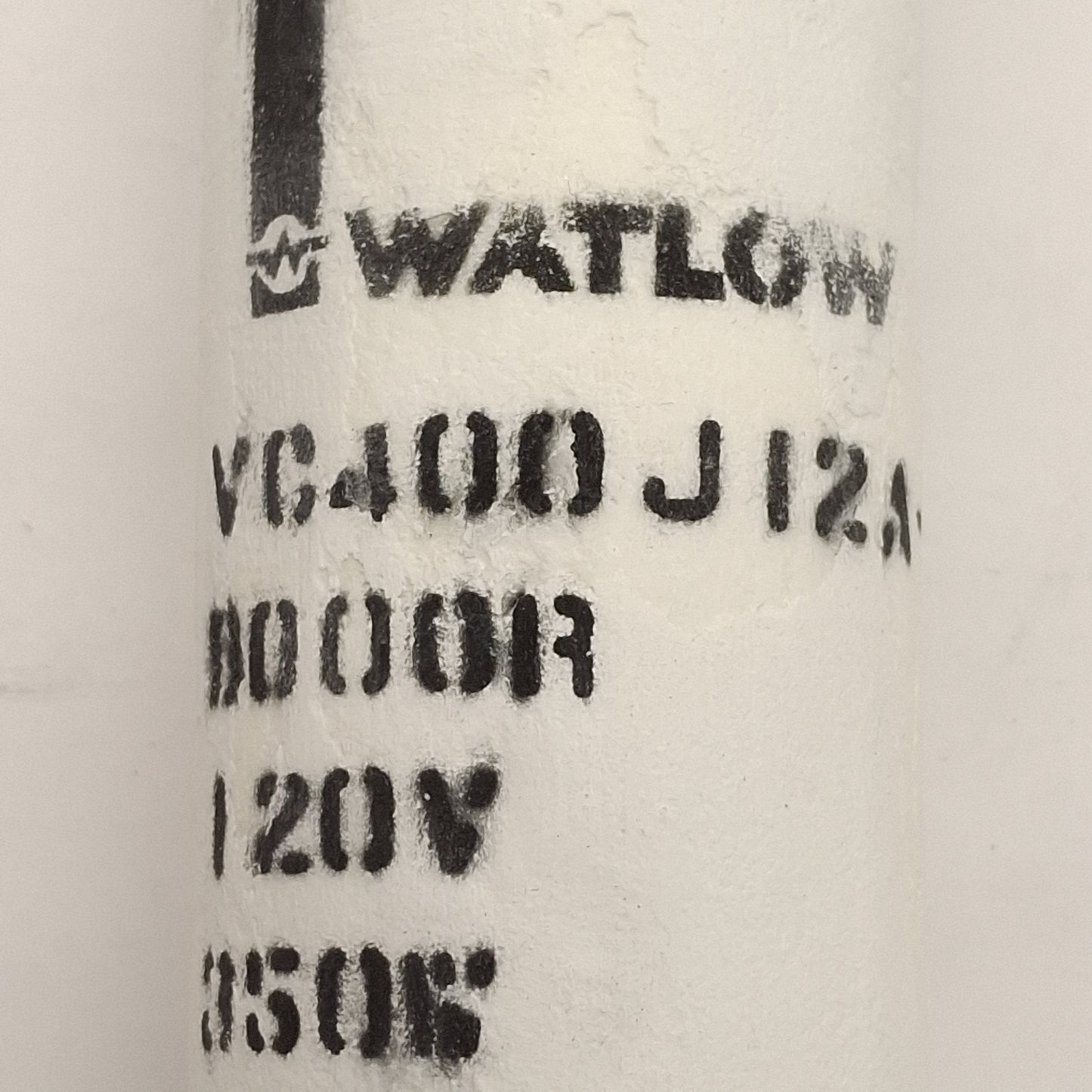 Used Watlow VC400J12A Ceramic Fiber Heater, 120VAC 350W, ø1/2" ID, ø2" x 12" Exterior