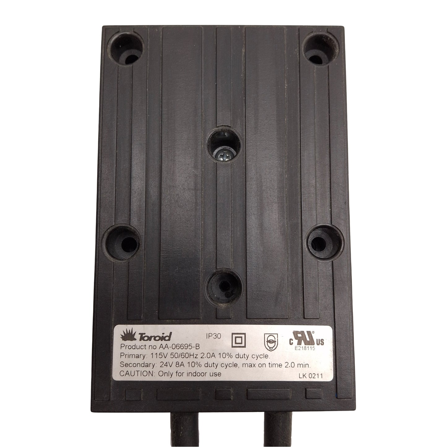 Used Toroid AA-06695-B Power Transformer, 115VAC 2A Primary, 24VAC 8A Secondary