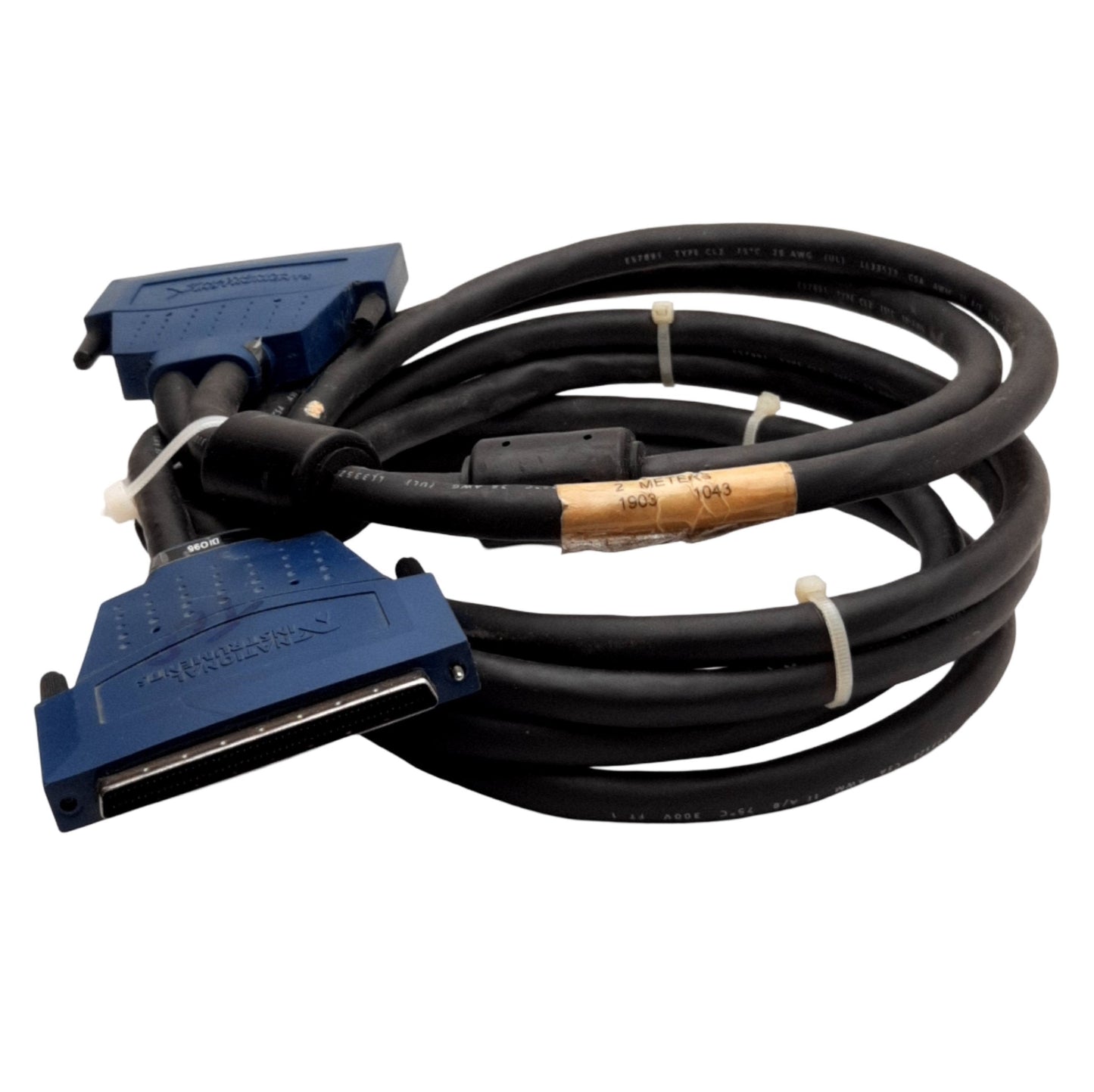 Used National Instruments 185085C-02 Shielded 100-Conductor Cable, 2 Meters