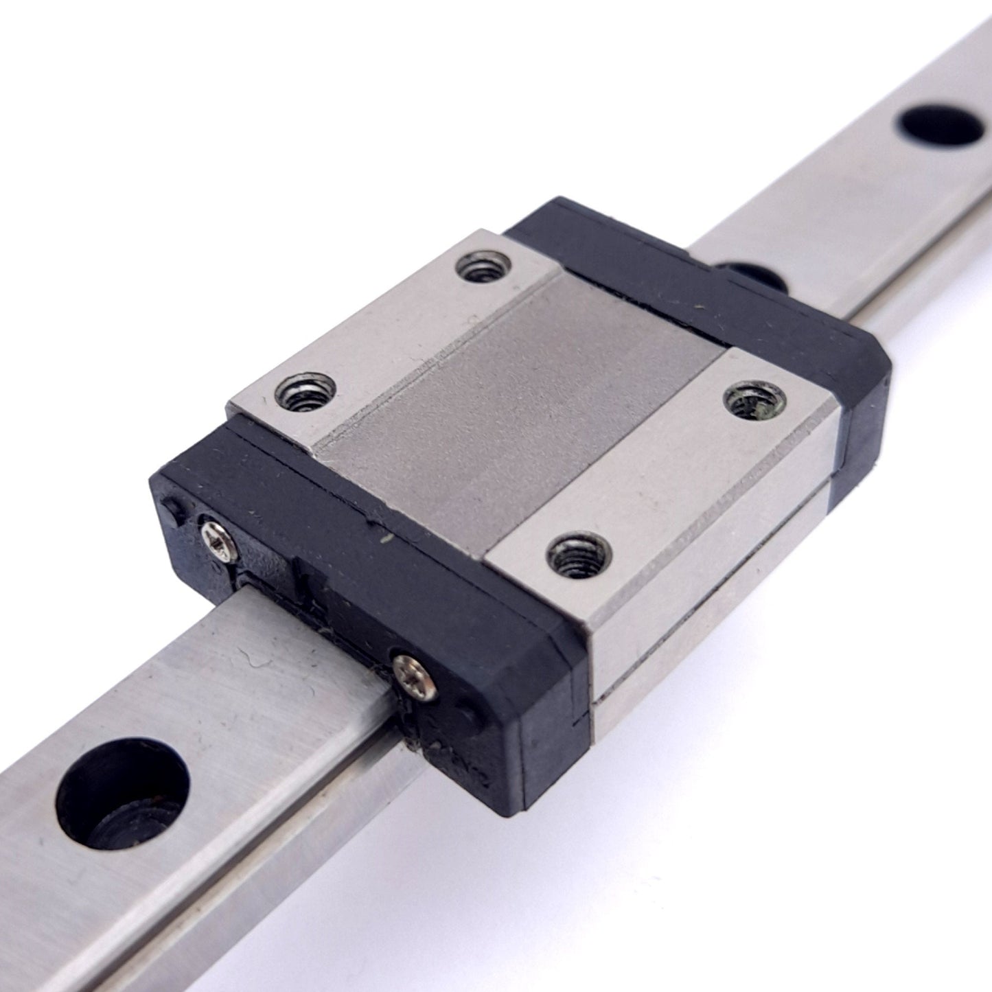 Used Hiwin MGN12CH (x2) Compact Linear Guide Blocks w/ 12x395mm Rail, 3.92kN Max