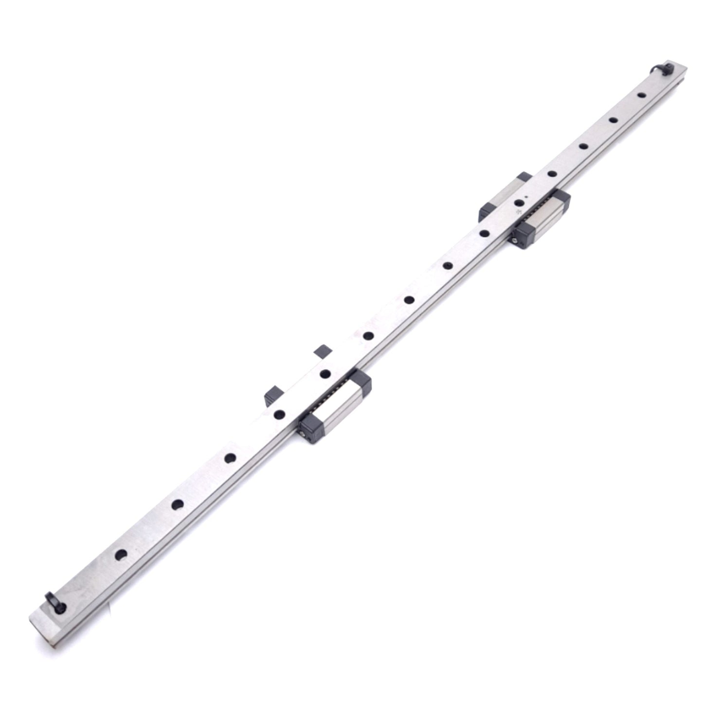 Used Hiwin MGN12CH (x2) Compact Linear Guide Blocks w/ 12x395mm Rail, 3.92kN Max