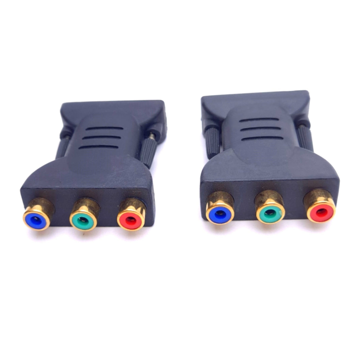 Used Lot of 2 DVI to RCA Video Adapters, DVI-I Male to 3 RCA Female, 65mm Length