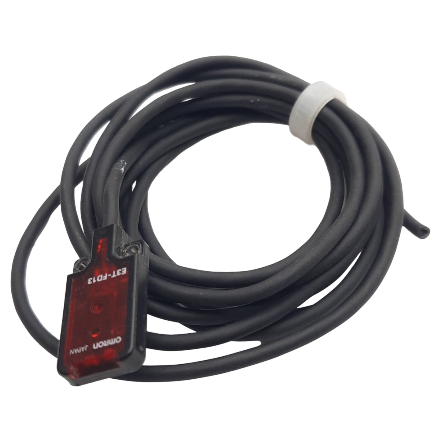 Used Omron E3T-FD13 Photoelectric Sensor, PNP Output, 12-24VDC 20mA, 5-30mm Range, 2m