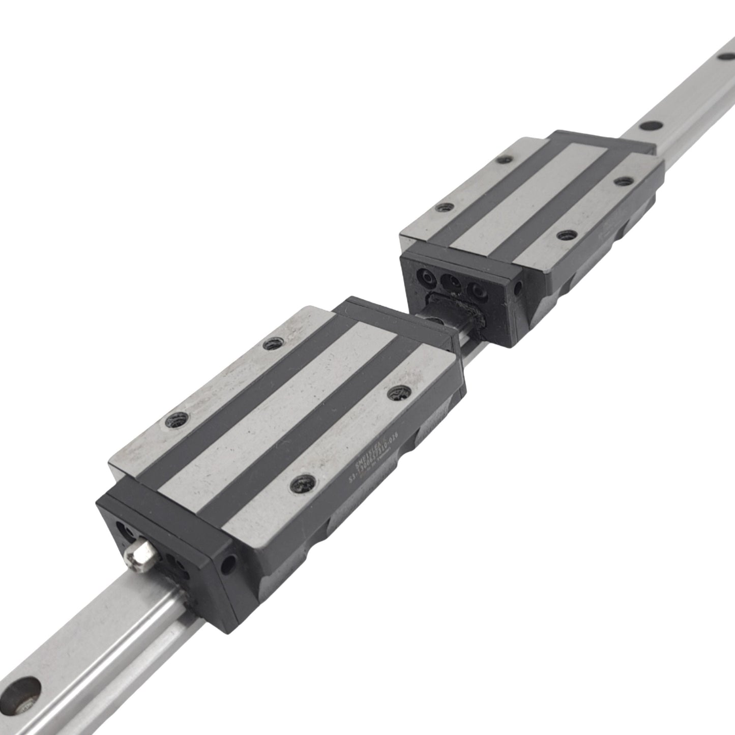Used PMI SME15LEA-K (x2) Linear Guideways w/ 15x740mm Rail, 60mm Pitch, 27.5kN Max