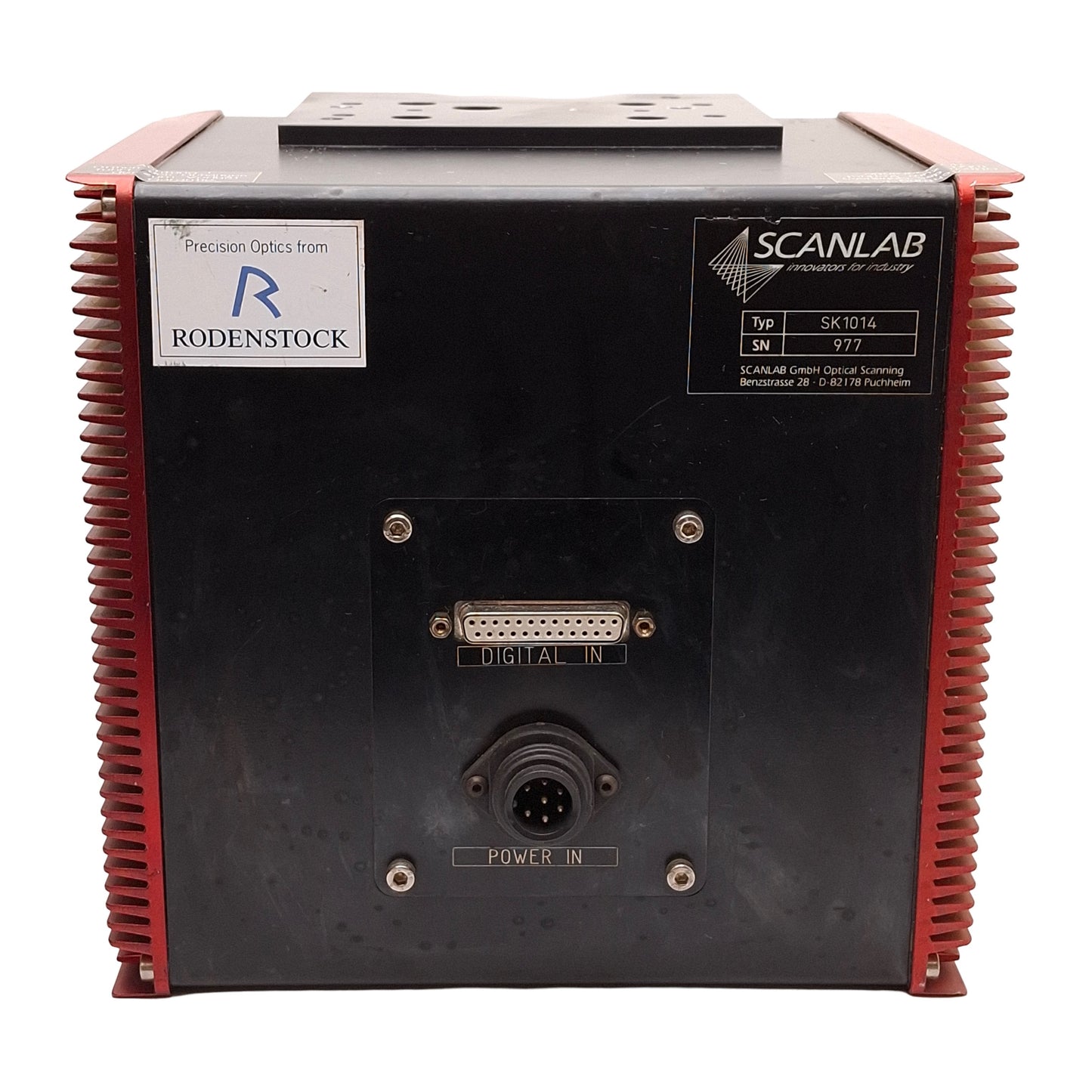 Used Scanlab SK1014 Laser Galvanometer w/ Rodenstock F-Theta-Ronar Lens f=100mm