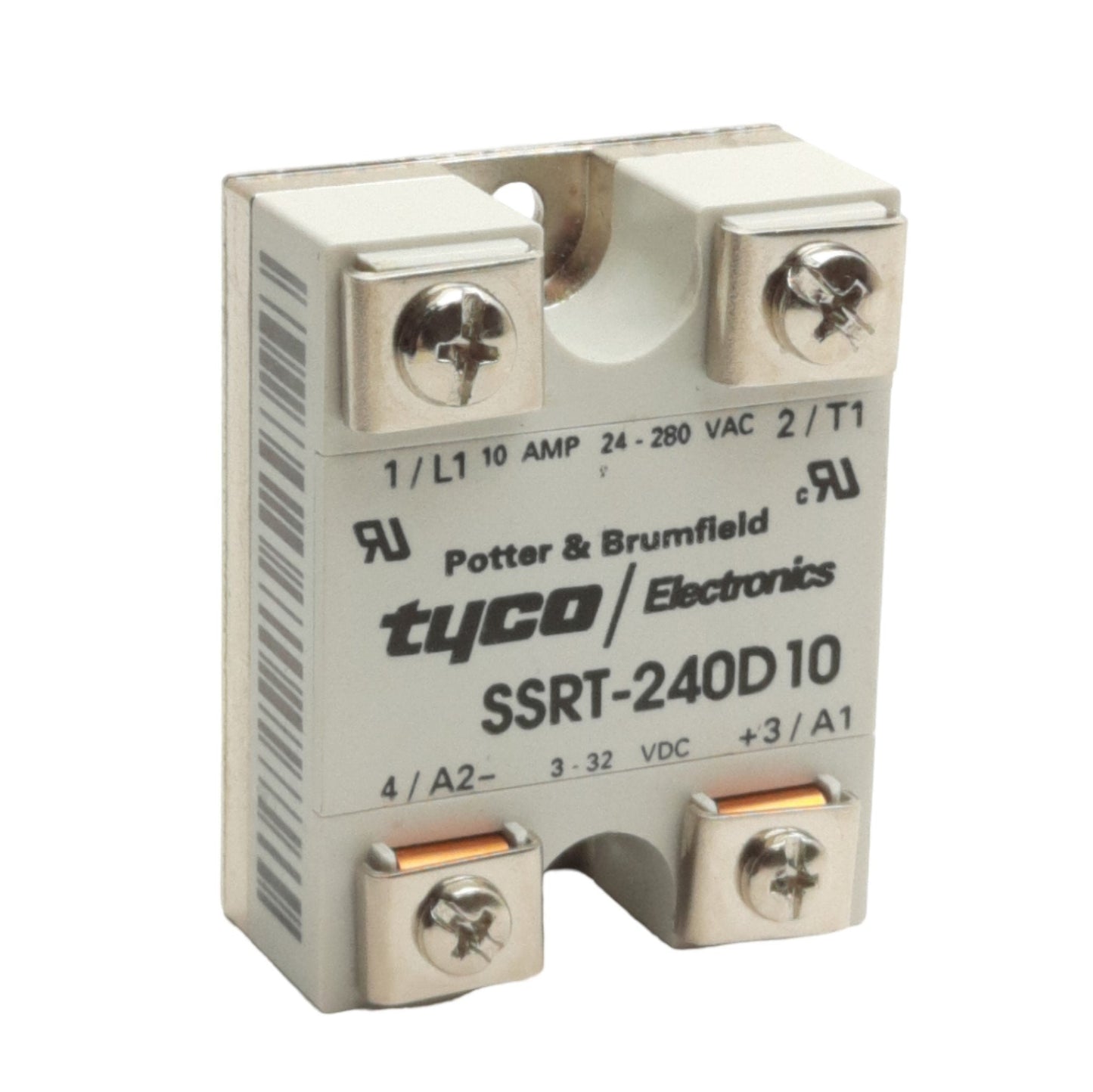 Used Potter & Brumfield SSRT-240D10 Relay 10A 280VAC SPST Contact 3-32VDC Control