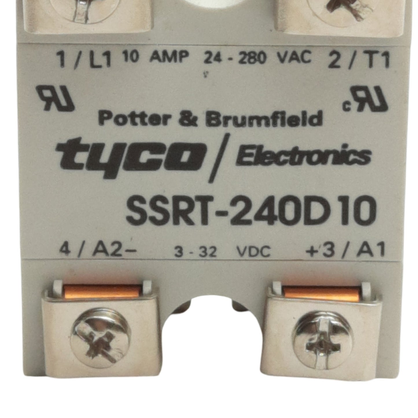Used Potter & Brumfield SSRT-240D10 Relay 10A 280VAC SPST Contact 3-32VDC Control