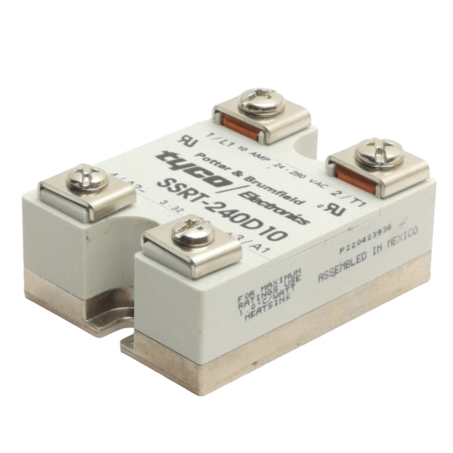 Used Potter & Brumfield SSRT-240D10 Relay 10A 280VAC SPST Contact 3-32VDC Control