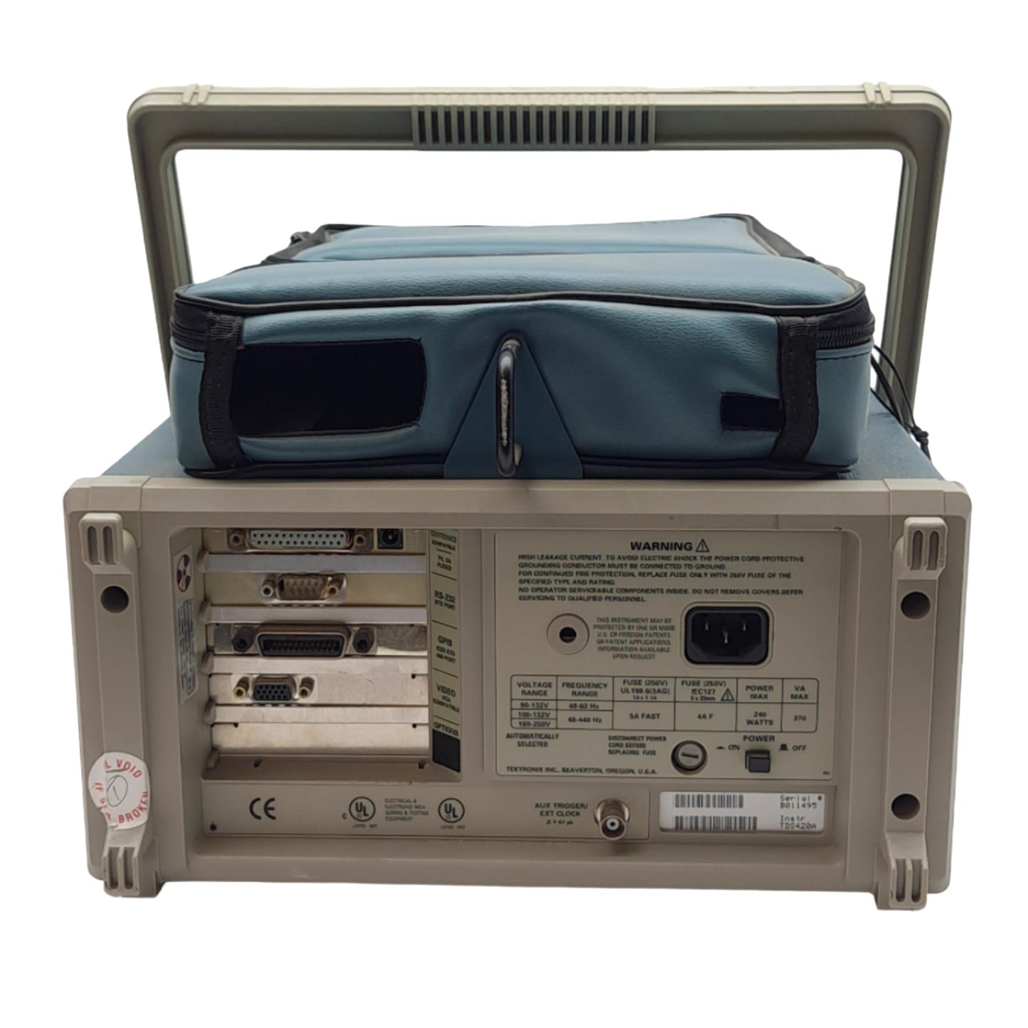 Used Tektronix TDS 420A Digitizing Oscilloscope, 4-Channel, 200MHz 100MS/s, GPIB