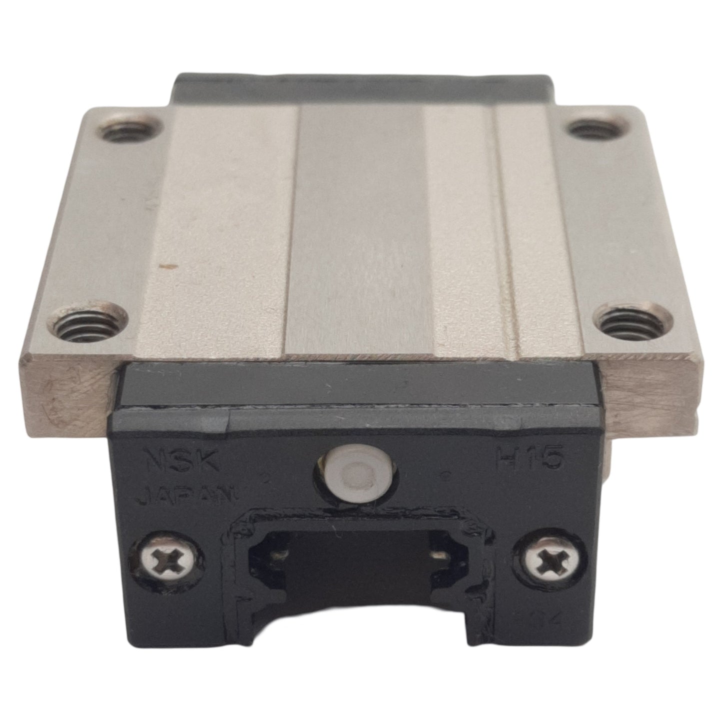 Used NSK H15 Linear Ball Bearing Block Slide Carriage, 2.16in x 1.85in x 0.8in, M5