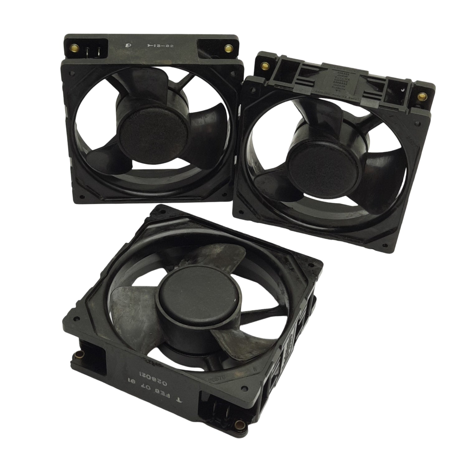 Used Lot of 3 Comair Rotron MU2A1 Muffin Fans, 120mm x 120mm, 115VAC, 3100RPM, 102CFM